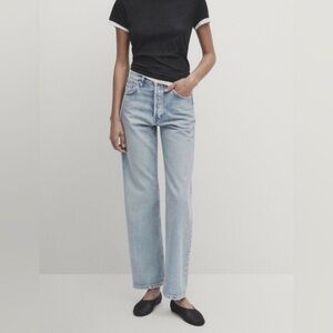 Massimo Dutti Light Blue High Rise Jeans